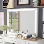 Specchio Rettangolare Contemporaneo con Luce LED e Porta USB – Bianco Luminoso