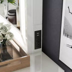 Specchio Rettangolare Contemporaneo con Luce LED e Porta USB – Bianco Luminoso