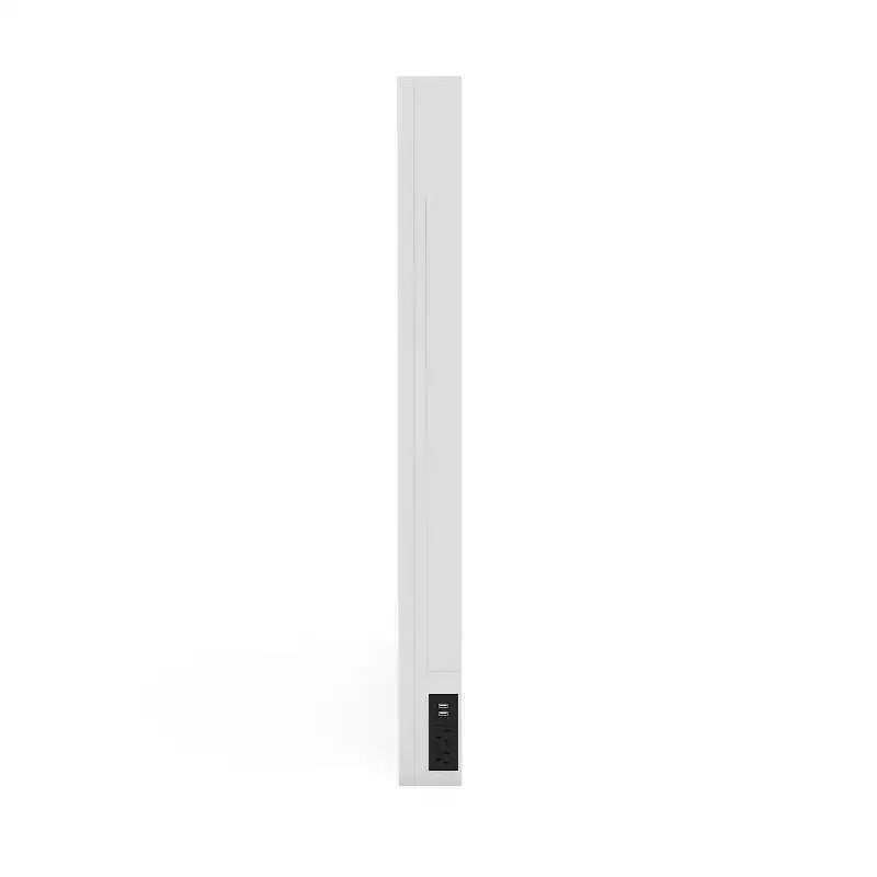 Specchio Rettangolare Contemporaneo con Luce LED e Porta USB – Bianco Luminoso