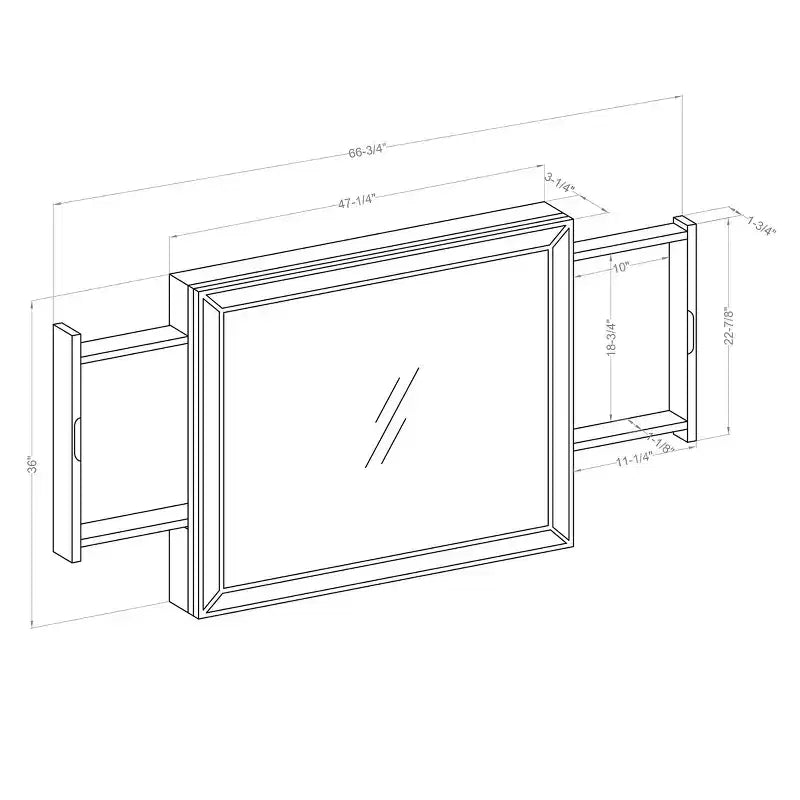 Specchio Rettangolare Contemporaneo con Luce LED e Porta USB – Bianco Luminoso