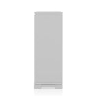 Cassettiera a 5 cassetti color argento con dettagli glamour