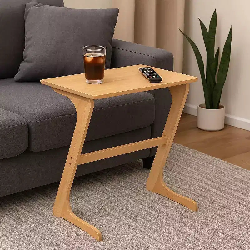 Vassoio da tavolo per laptop e TV in bambù con design a Z