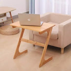 Vassoio da tavolo per laptop e TV in bambù con design a Z