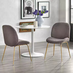 Set di 2 sedie da pranzo moderne imbottite